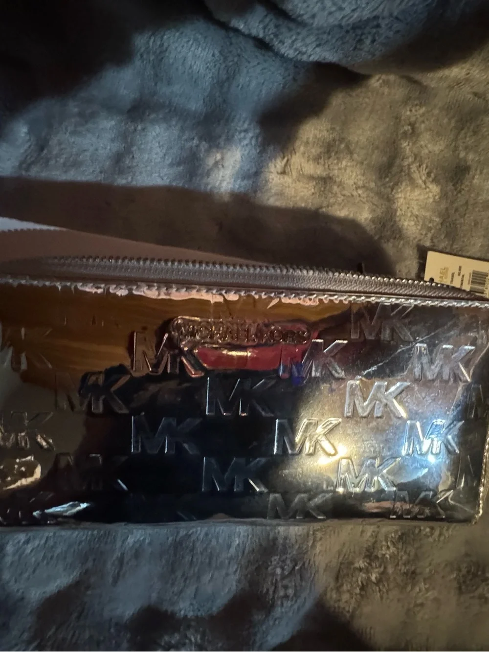 Michael Kors glossy zip
